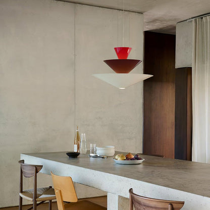Tiered Sculptural Pendant Light