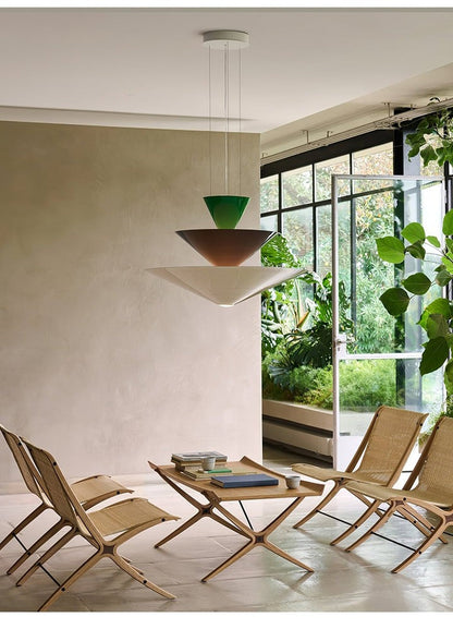 Tiered Sculptural Pendant Light