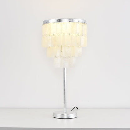 Tiered Shell Table Lamp – Ambient Pearlescent Glow