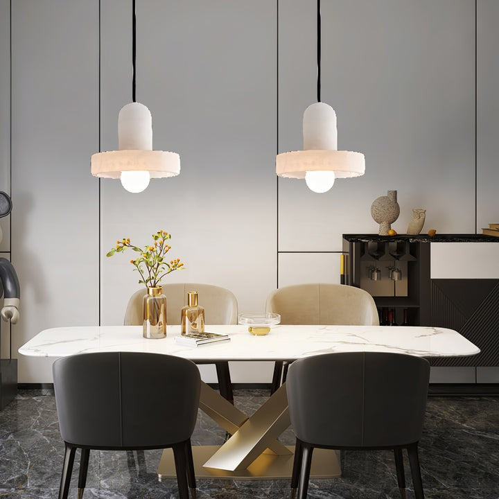 Translucent Alabaster Carrara Pendant Light