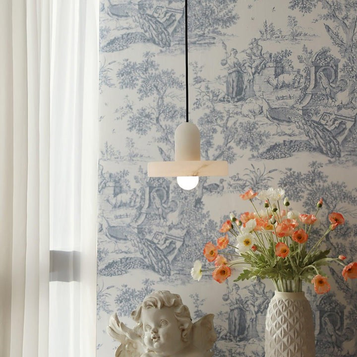 Translucent Alabaster Carrara Pendant Light