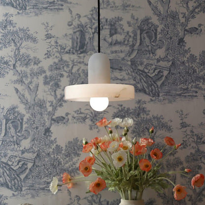 Translucent Alabaster Carrara Pendant Light