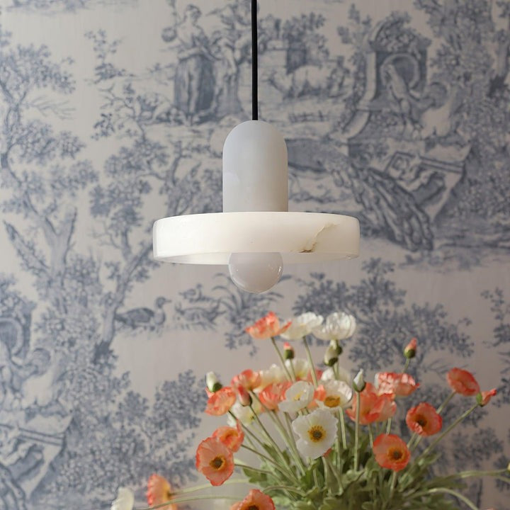 Translucent Alabaster Carrara Pendant Light