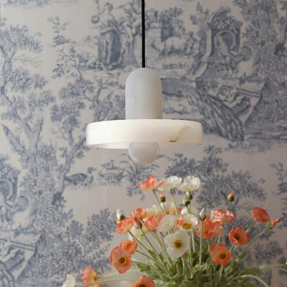 Translucent Alabaster Carrara Pendant Light