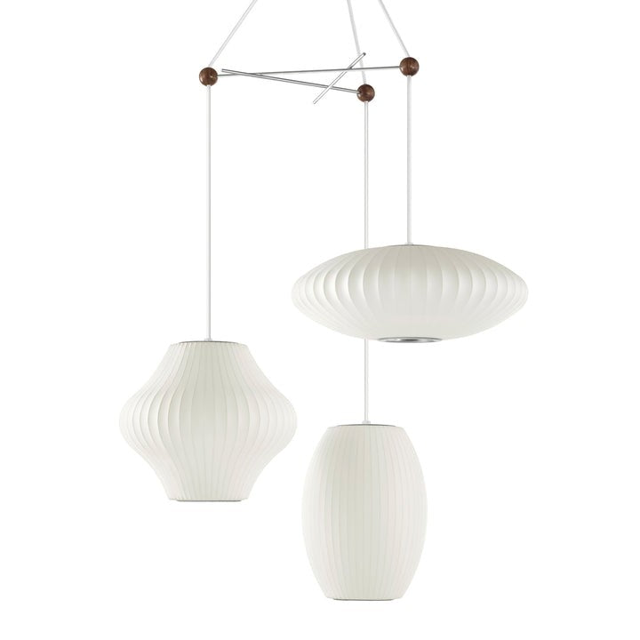 Triple Pear Bubble LED Pendant Light