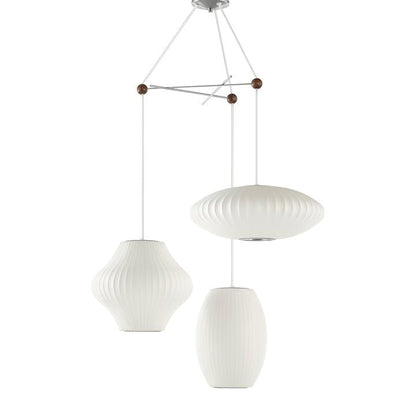 Triple Pear Bubble LED Pendant Light