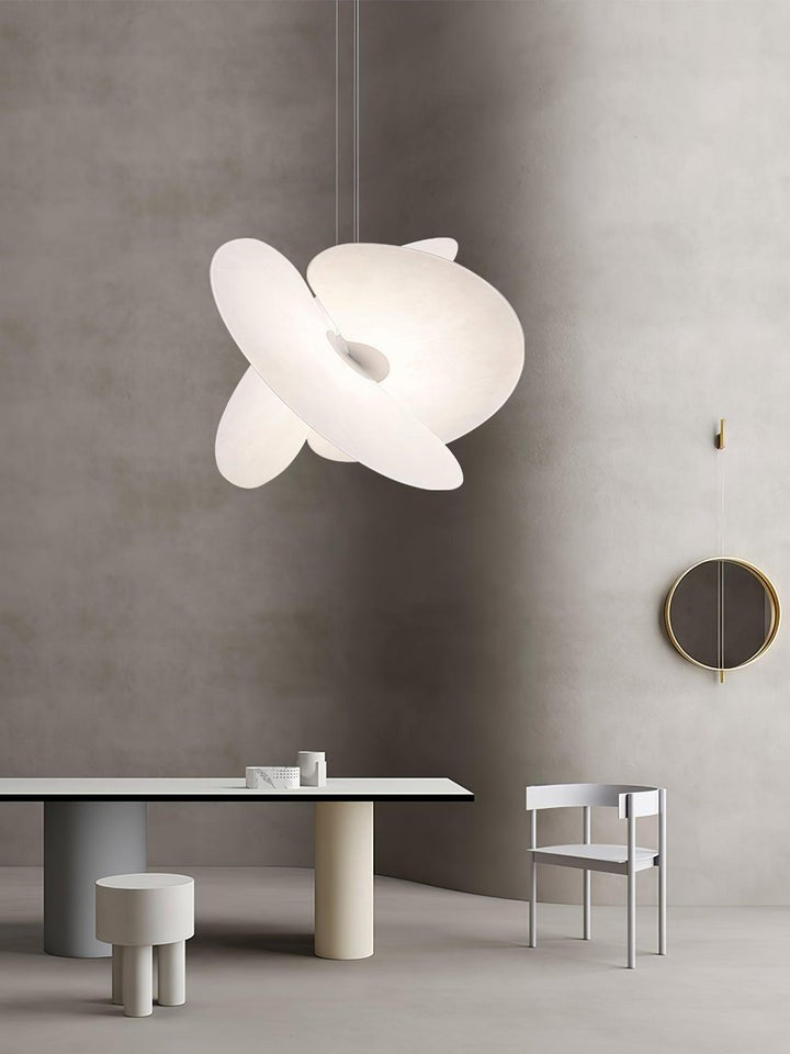 Triple-Fan Rice Paper Pendant Light