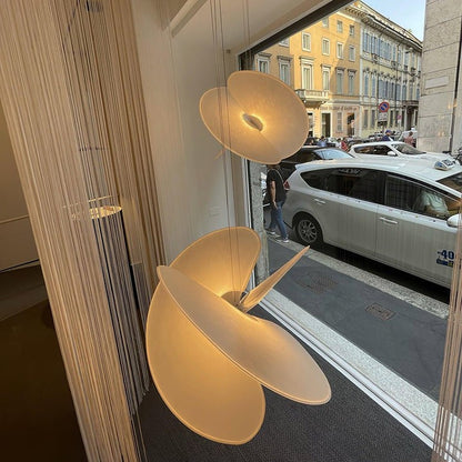 Triple-Fan Rice Paper Pendant Light