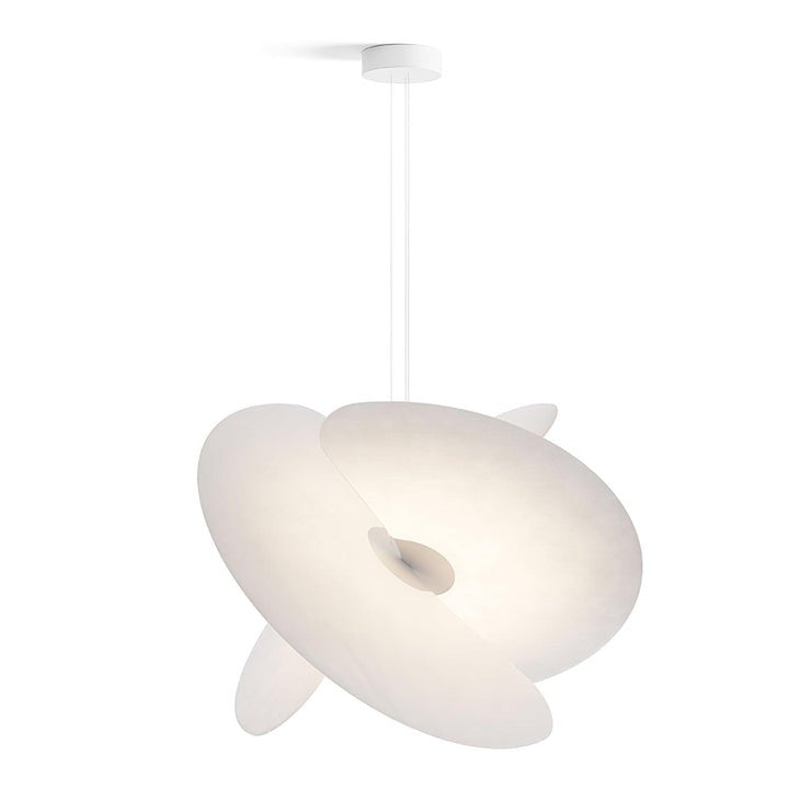 Triple-Fan Rice Paper Pendant Light