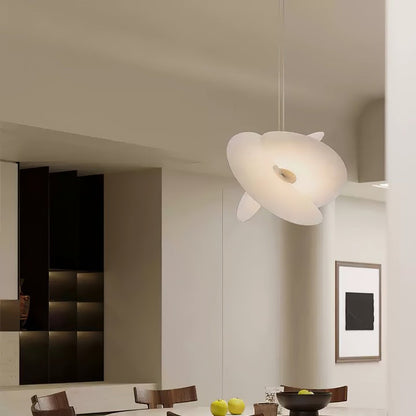 Triple-Fan Rice Paper Pendant Light