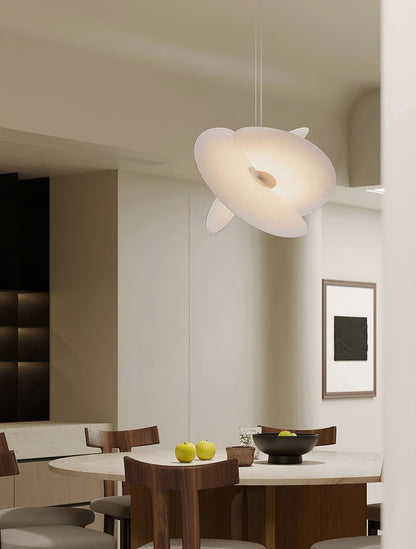 Triple-Fan Rice Paper Pendant Light