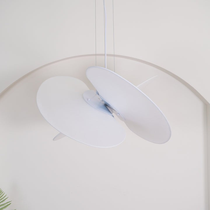 Triple-Fan Rice Paper Pendant Light