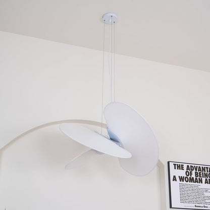 Triple-Fan Rice Paper Pendant Light