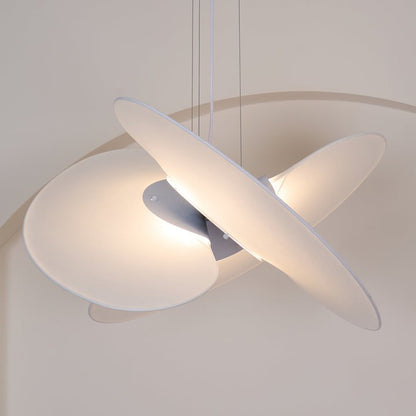 Triple-Fan Rice Paper Pendant Light