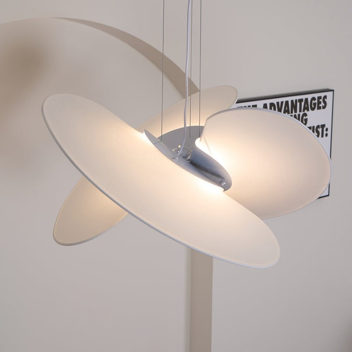 Triple-Fan Rice Paper Pendant Light