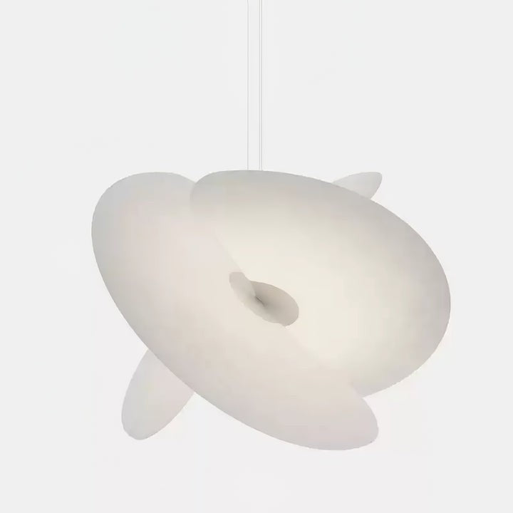 Triple-Fan Rice Paper Pendant Light