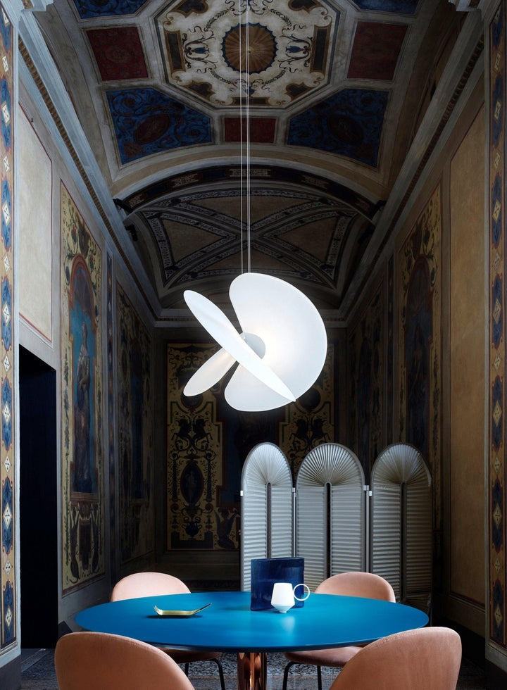 Triple-Fan Rice Paper Pendant Light