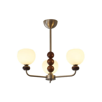 Walnut Orb Modern Ceiling Chandelier