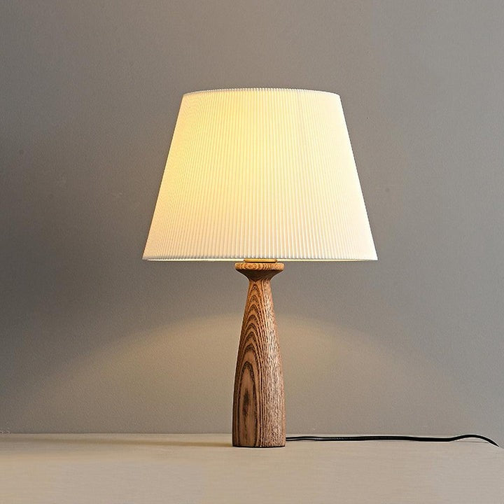Walnut Wood LED & Edison Minimalist Table Lamp