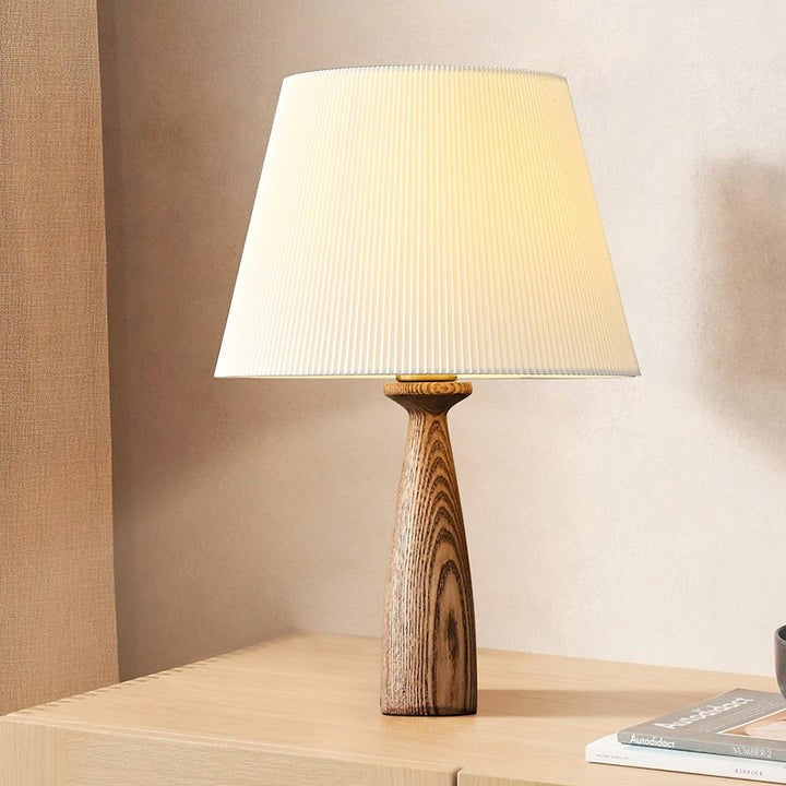 Walnut Wood LED & Edison Minimalist Table Lamp
