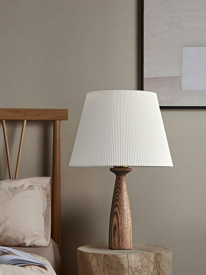 Walnut Wood LED & Edison Minimalist Table Lamp