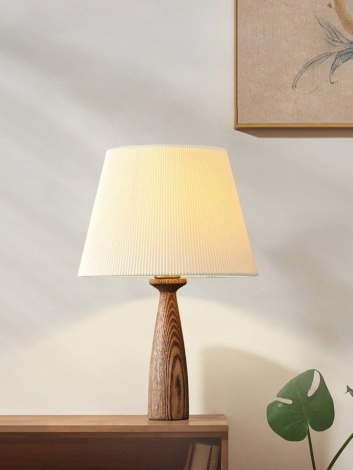 Walnut Wood LED & Edison Minimalist Table Lamp