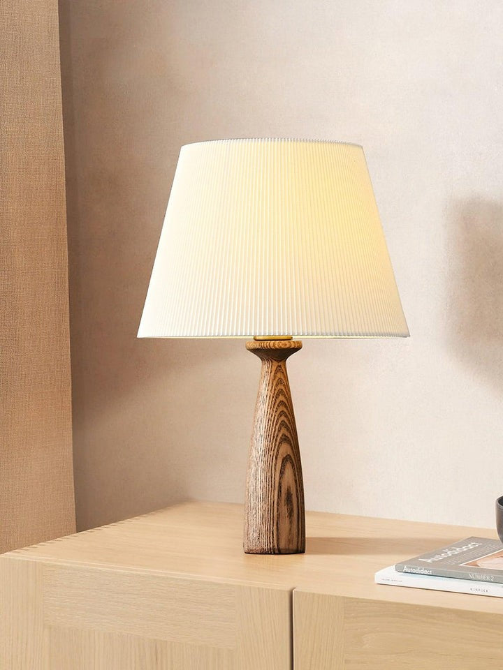 Walnut Wood LED & Edison Minimalist Table Lamp
