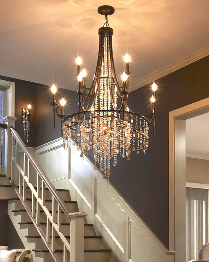 Waterfall Shell & Crystal Chandelier