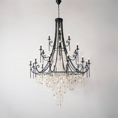 Waterfall Shell & Crystal Chandelier