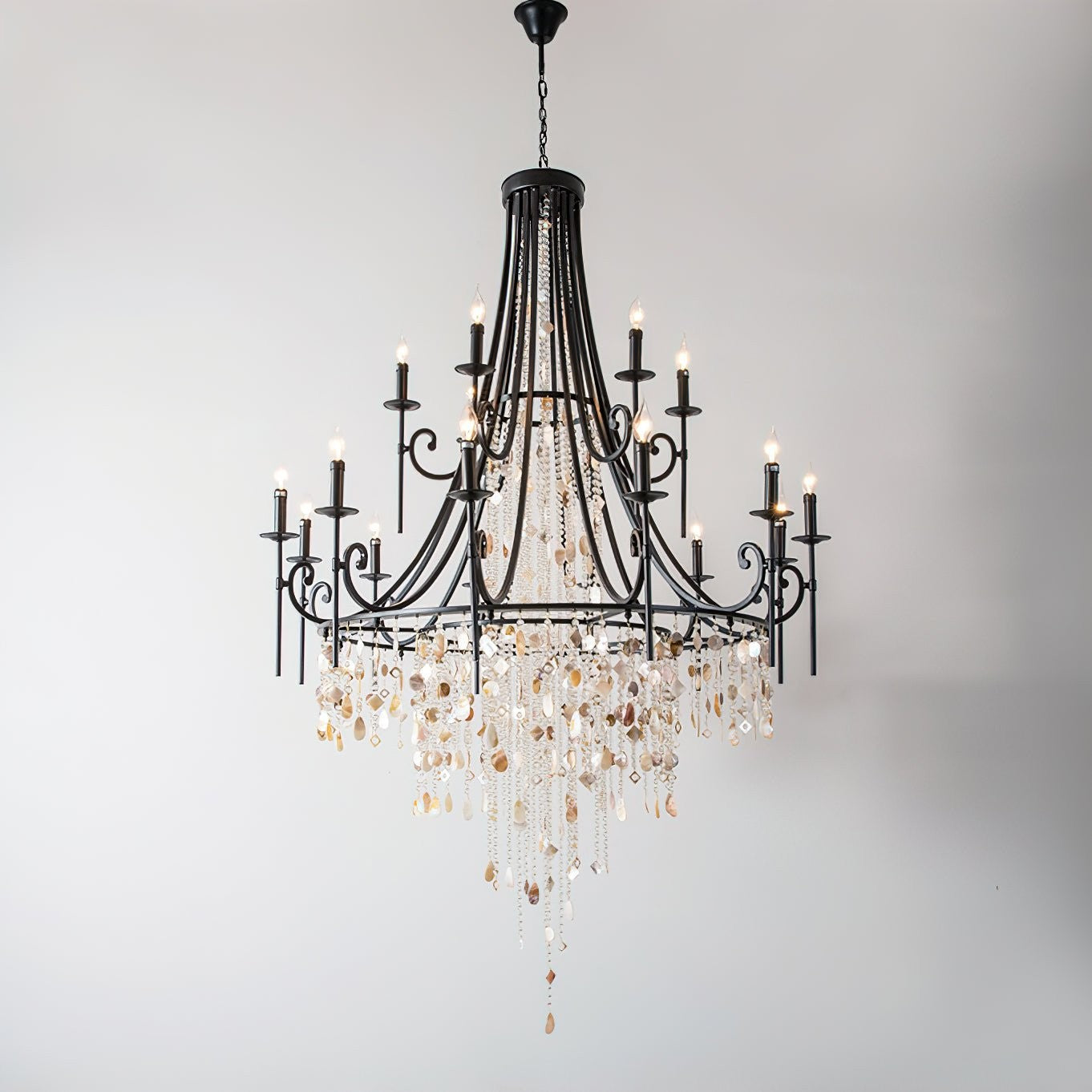 Waterfall Shell & Crystal Chandelier