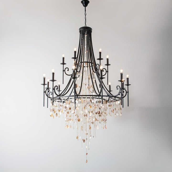 Waterfall Shell & Crystal Chandelier
