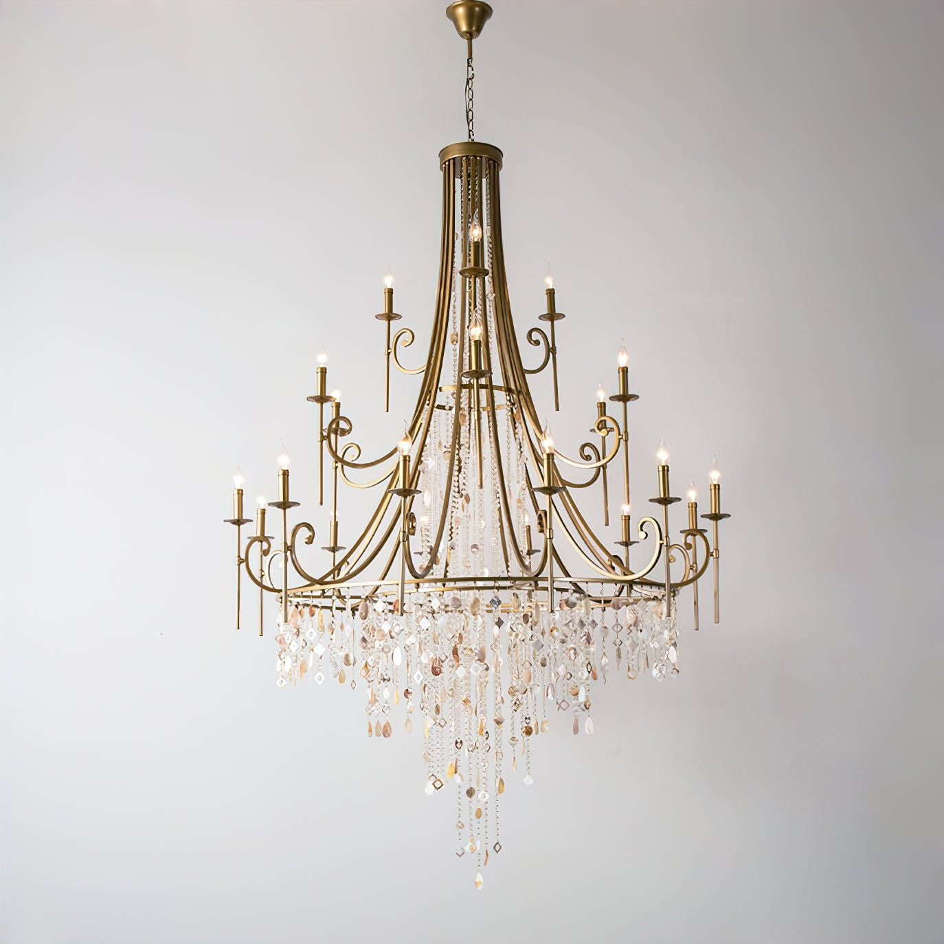 Waterfall Shell & Crystal Chandelier