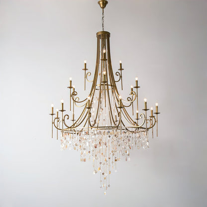 Waterfall Shell & Crystal Chandelier