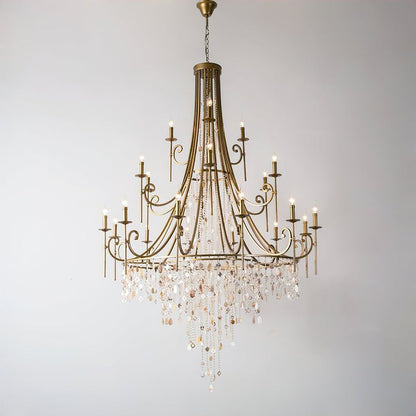 Waterfall Shell & Crystal Chandelier