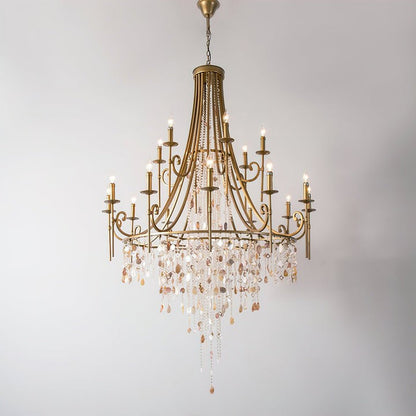 Waterfall Shell & Crystal Chandelier