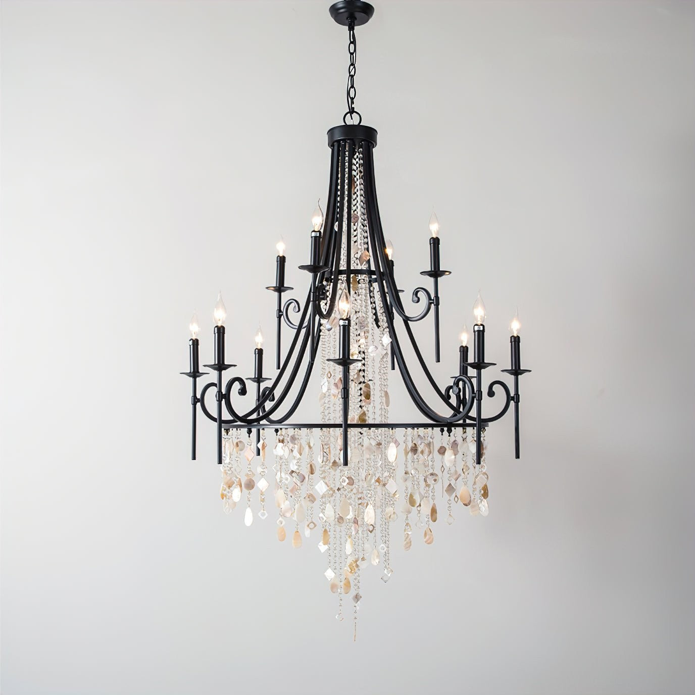 Waterfall Shell & Crystal Chandelier
