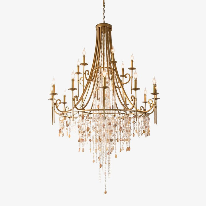 Waterfall Shell & Crystal Chandelier