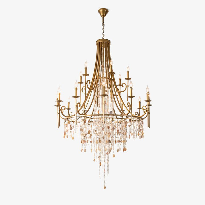 Waterfall Shell & Crystal Chandelier