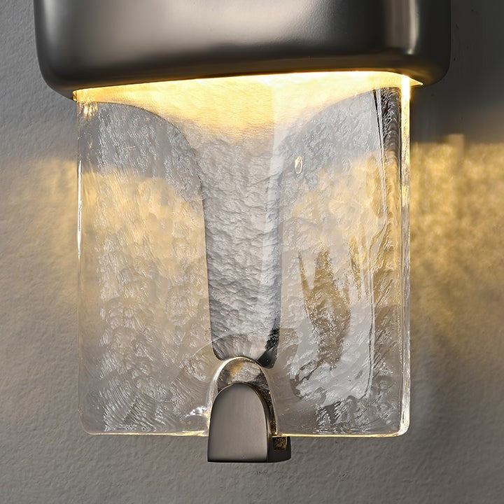 Wavy Glass Torch LED Wall Sconce