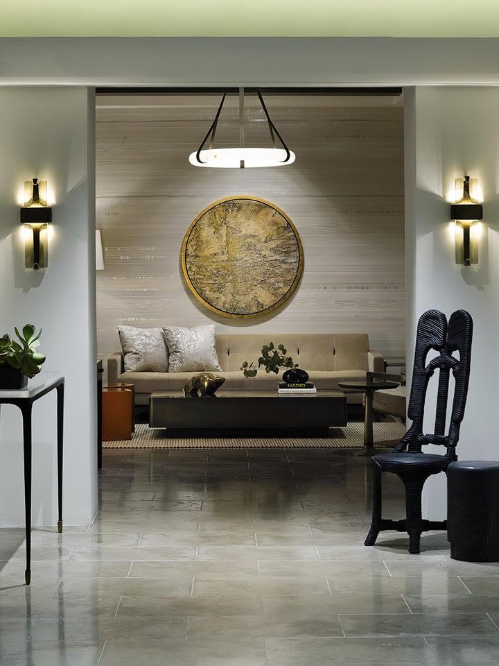 Wavy Glass Torch LED Wall Sconce