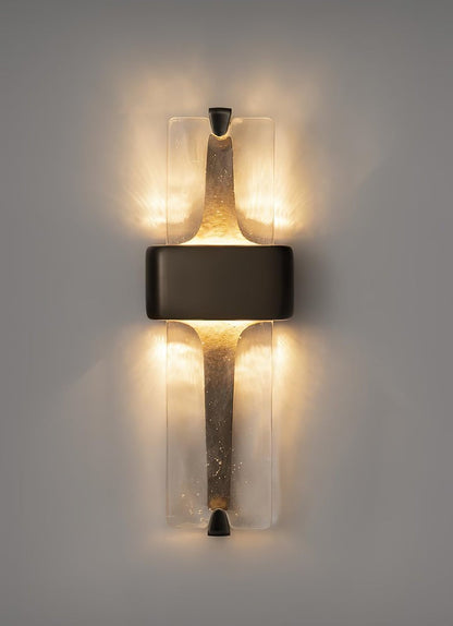 Wavy Glass Torch LED Wall Sconce