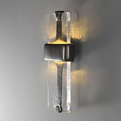 Wavy Glass Torch LED Wall Sconce