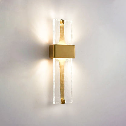 Wavy Glass Torch LED Wall Sconce