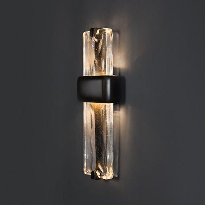 Wavy Glass Torch LED Wall Sconce