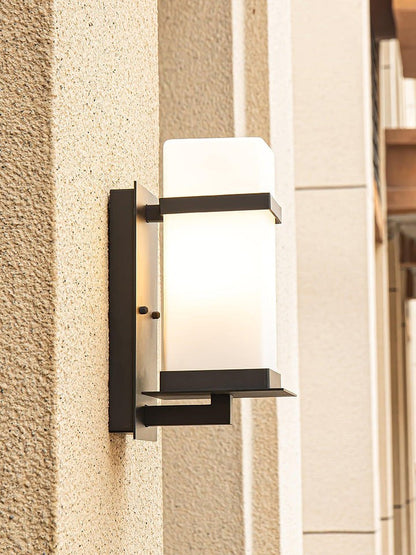 Weatherproof Outdoor Wall Sconce with Glass Shade