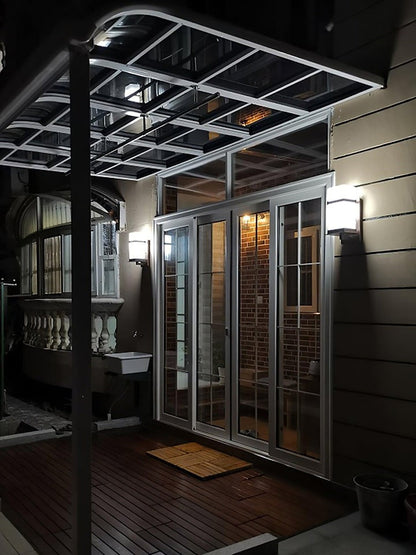 Weatherproof Outdoor Wall Sconce with Glass Shade