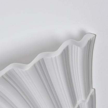 White Fan-Shaped LED Wall Sconce