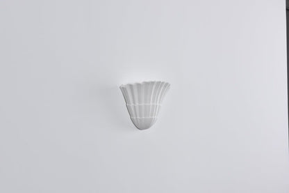 White Fan-Shaped LED Wall Sconce