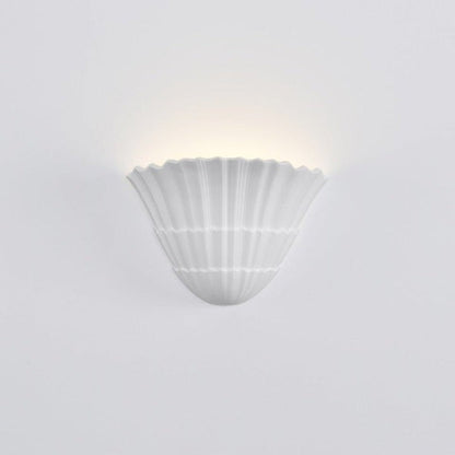White Fan-Shaped LED Wall Sconce