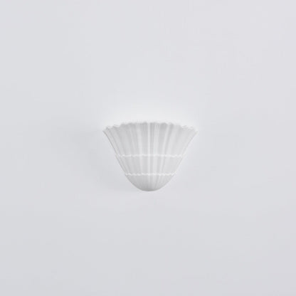 White Fan-Shaped LED Wall Sconce